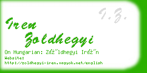 iren zoldhegyi business card